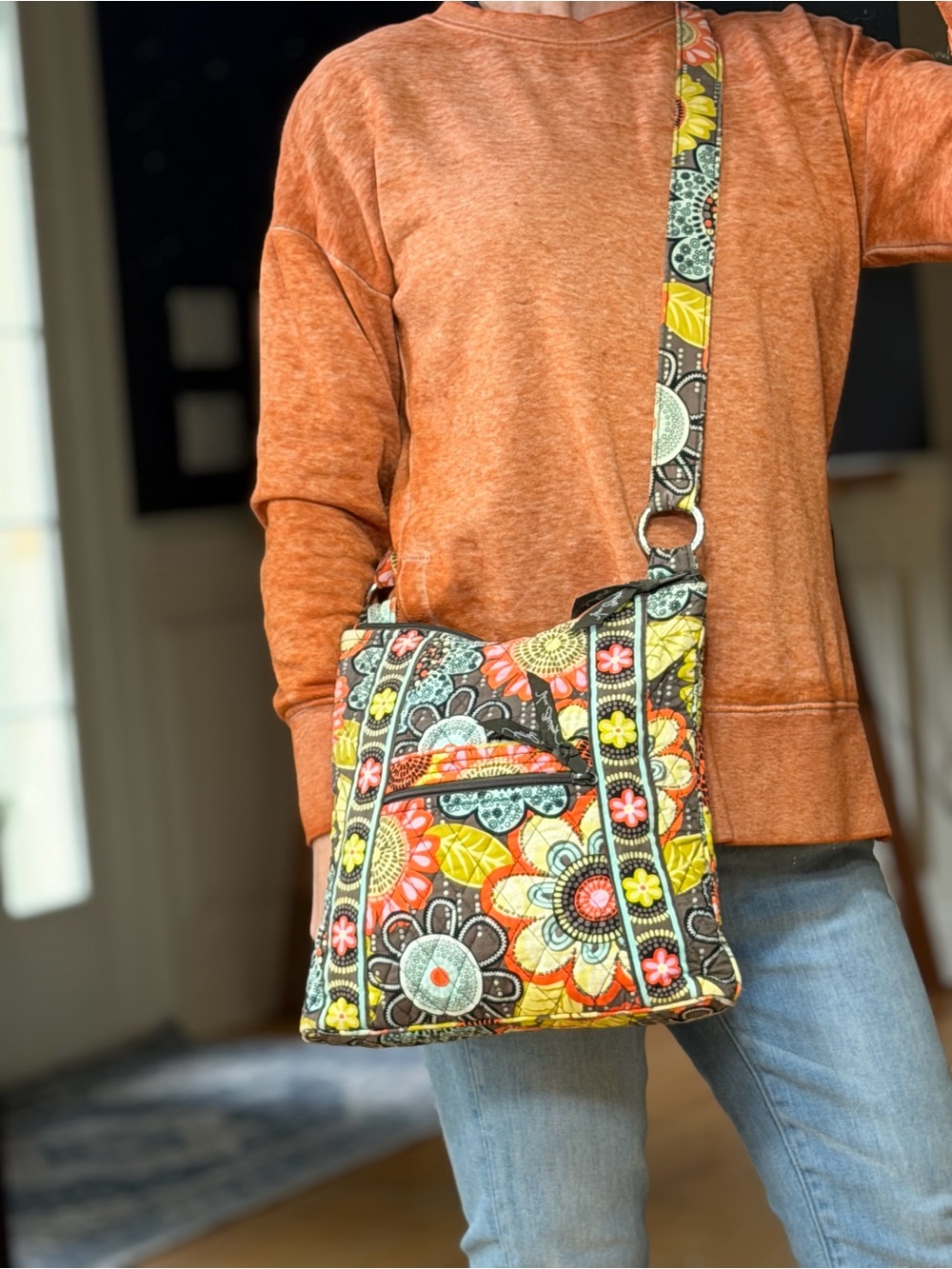Vera Bradley Retired Vintage Y2K Boho Hipster Crossbody Bag (GVC)